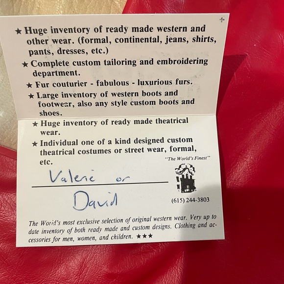 Vintage Tony Alamo Leather Jacket excellent condition still has bag. - Picture 8 of 13